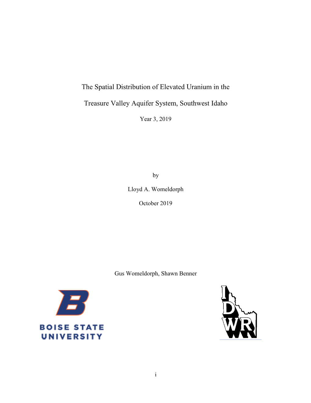 Groundwater Study of Uranium in the Treasure Valley Aquifer System