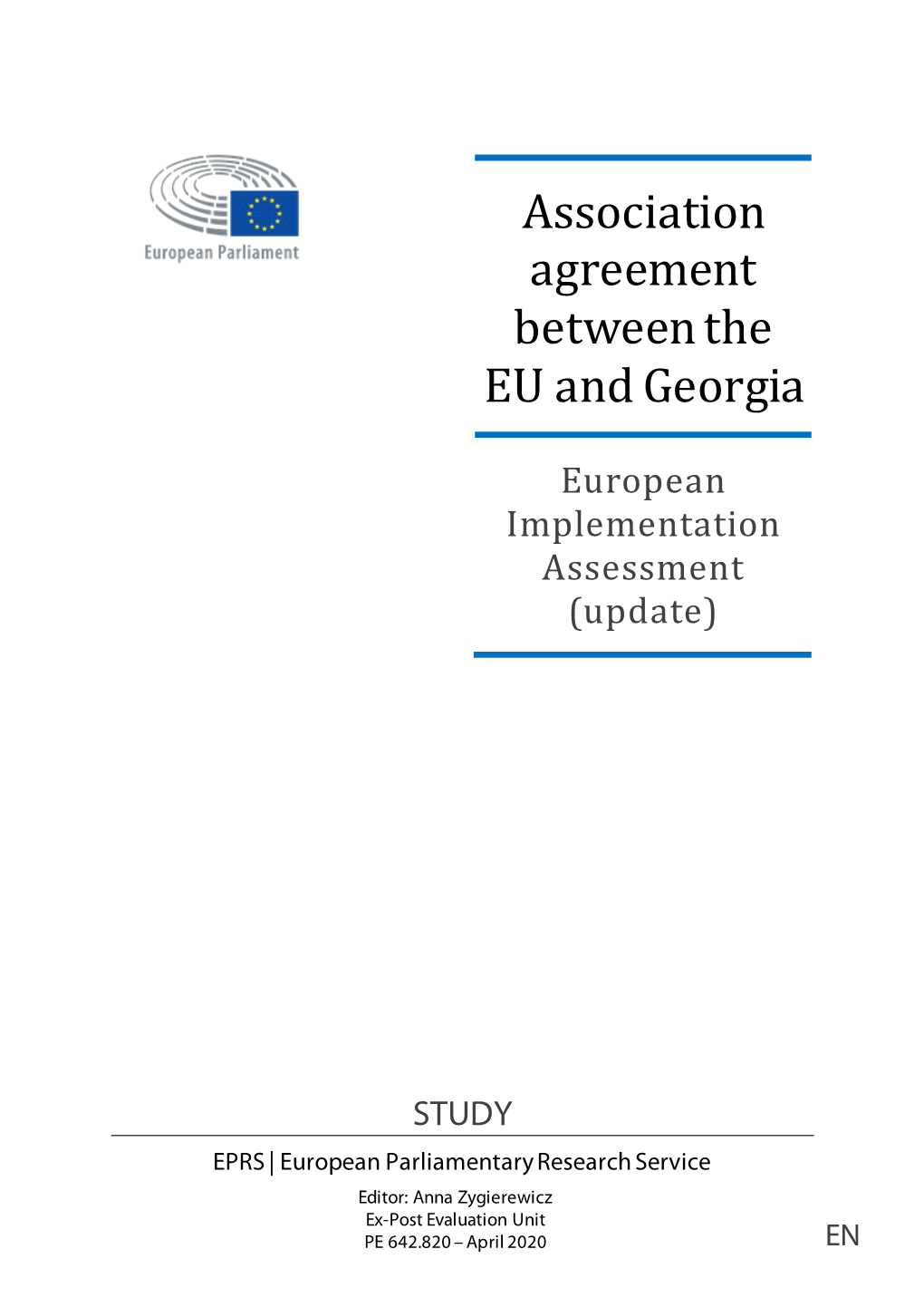 Association Agreement Between the EU and Georgia