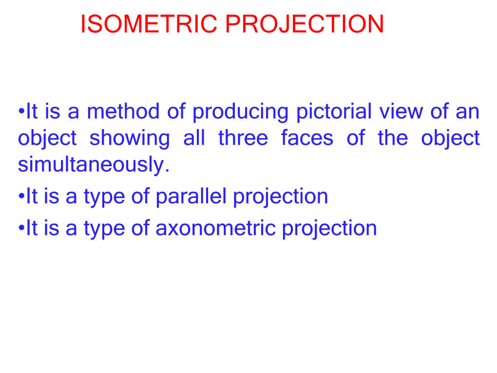 Isometric Projection