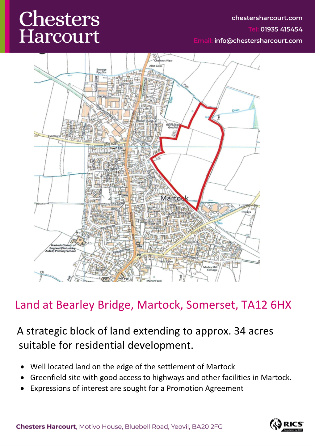 Land at Bearley Bridge, Martock, Somerset, TA12 6HX
