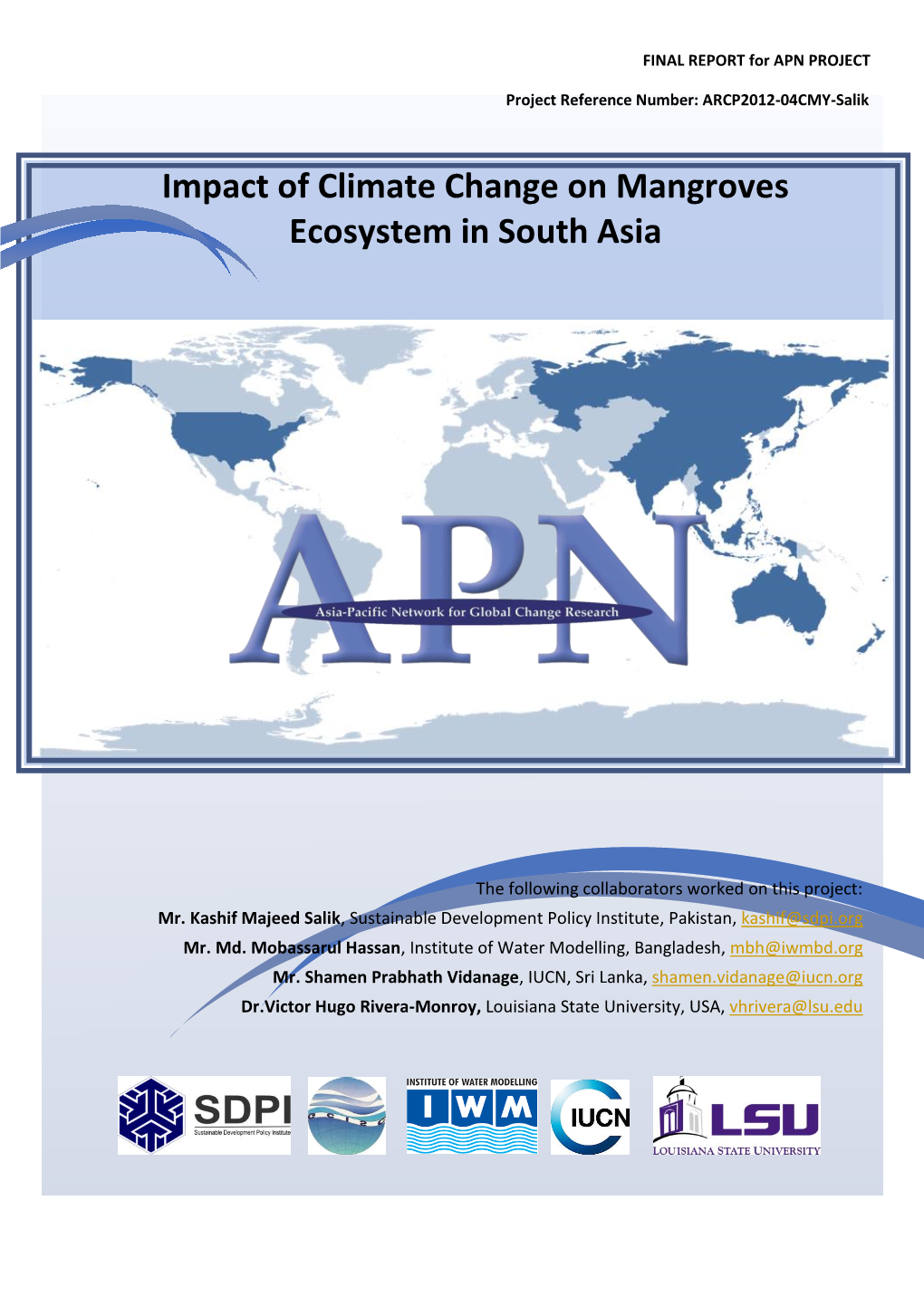 Impact of Climate Change on Mangroves Ecosystem in South Asia