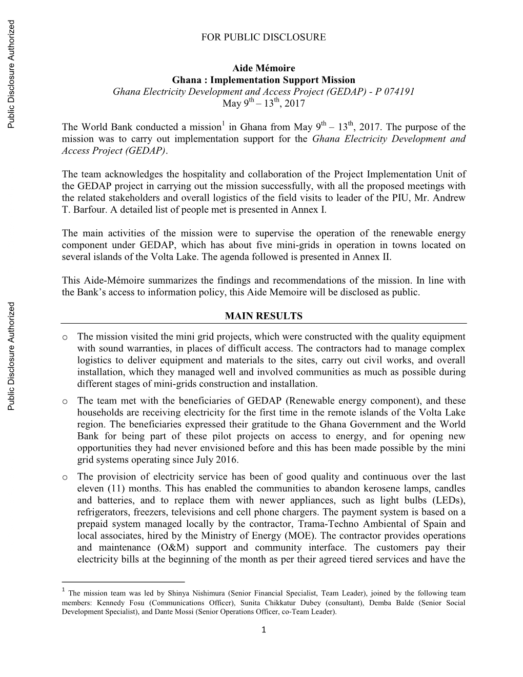 World Bank Document