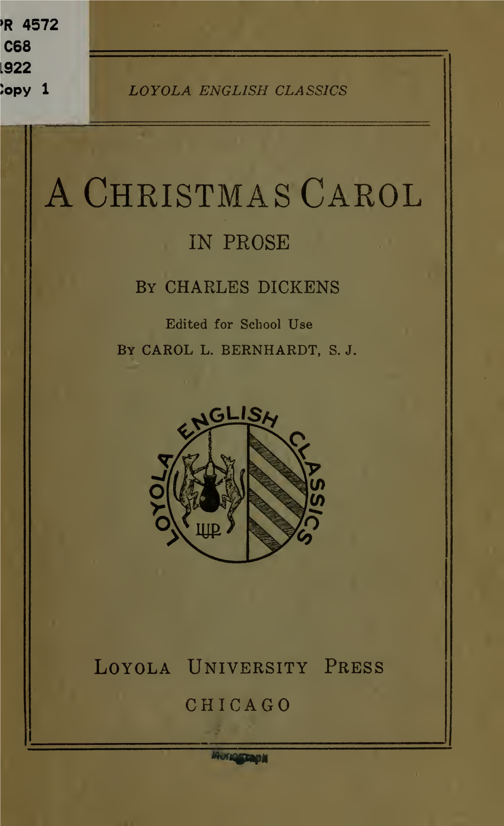 A Christmas Carol in Prose;