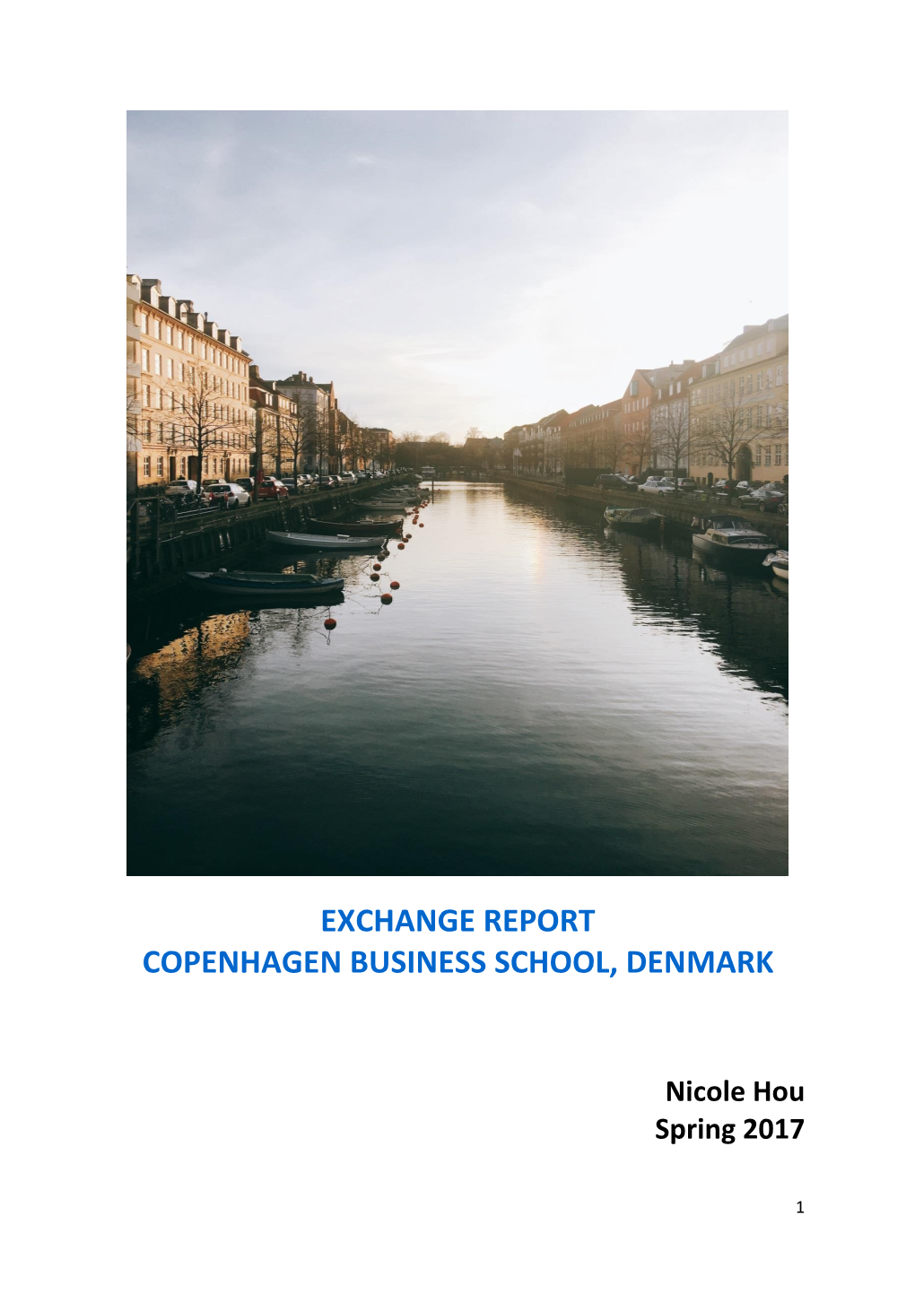 Exchange Report Copenhagen Business School, Denmark