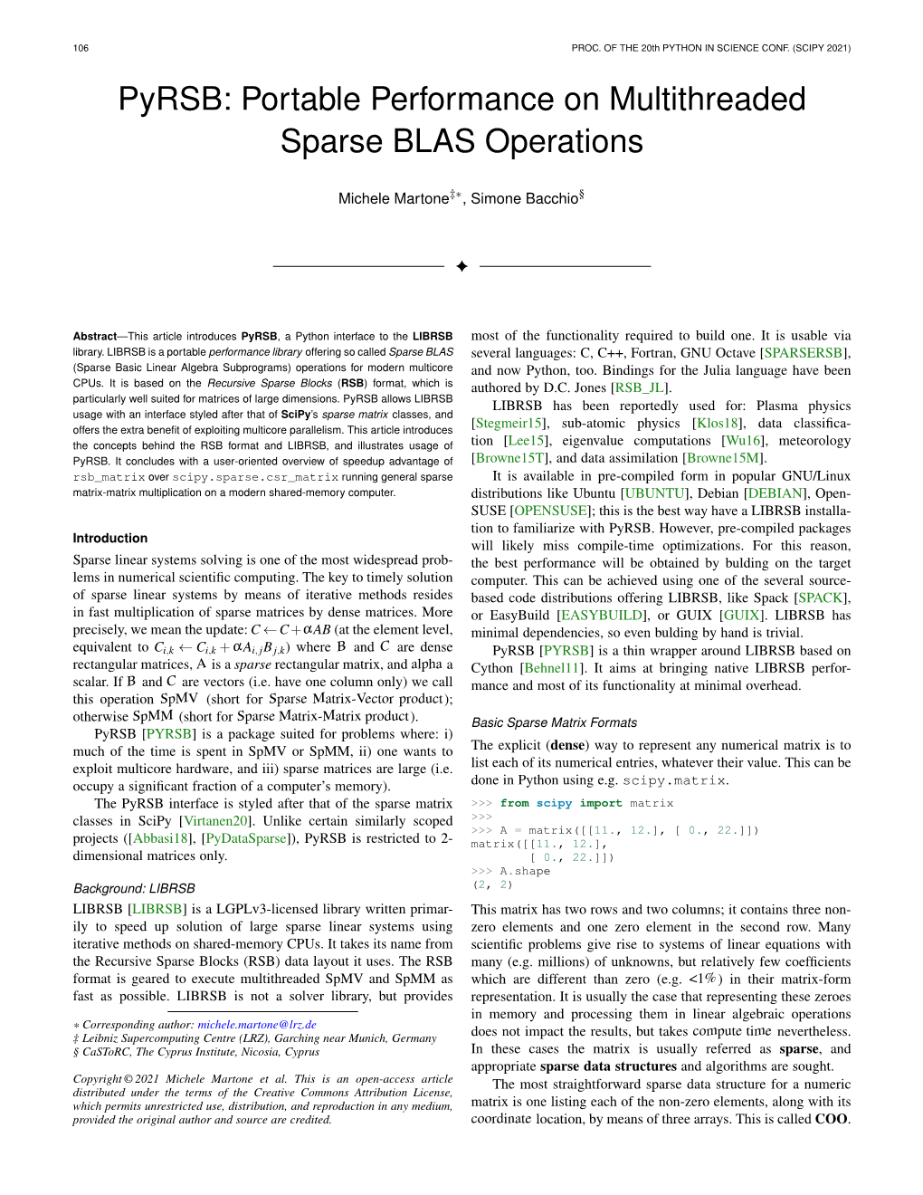 Pyrsb: Portable Performance on Multithreaded Sparse BLAS Operations