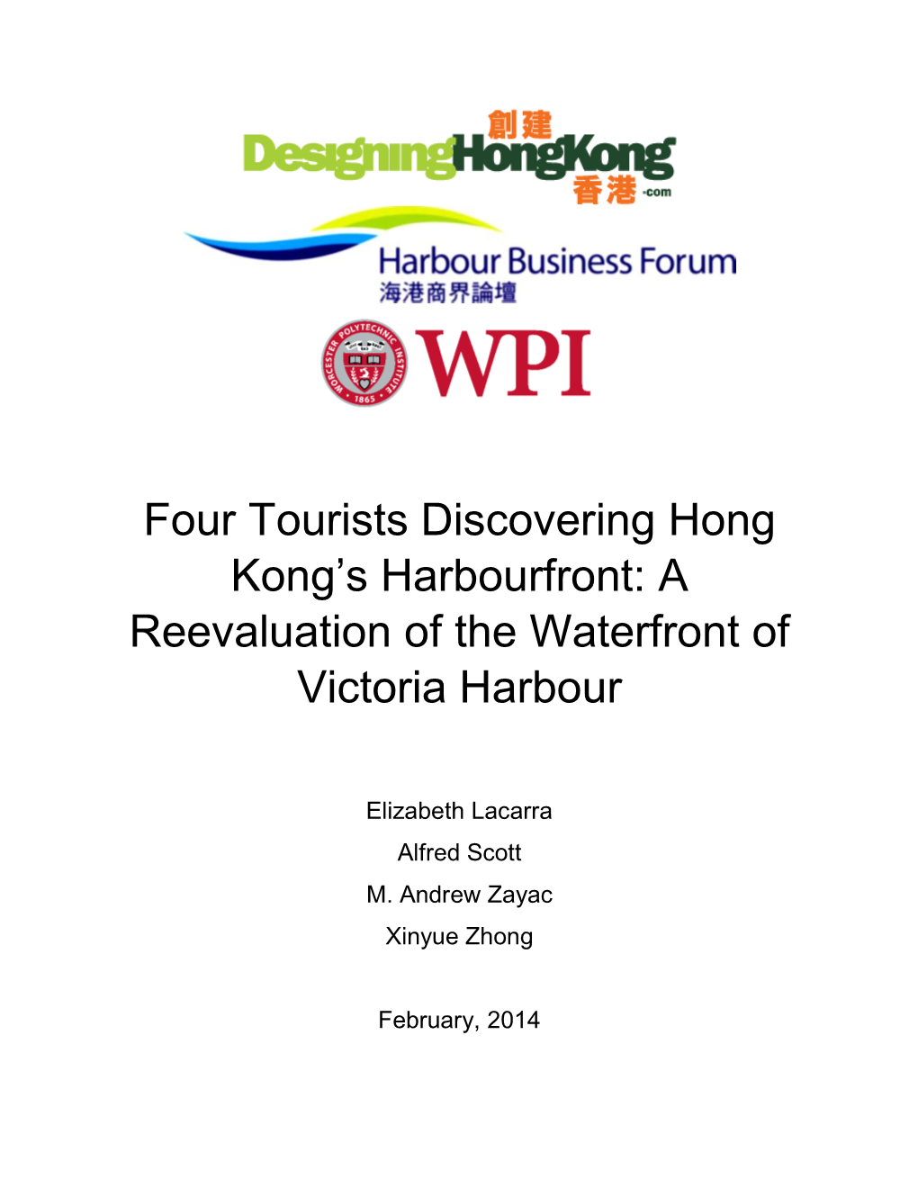 Four Tourists Discovering Hong Kong's Harbourfront: A