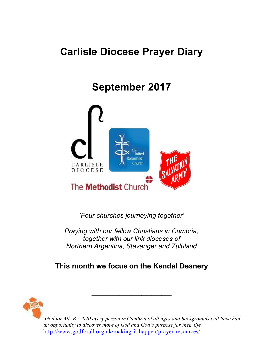 Carlisle Diocese Prayer Diary September 2017