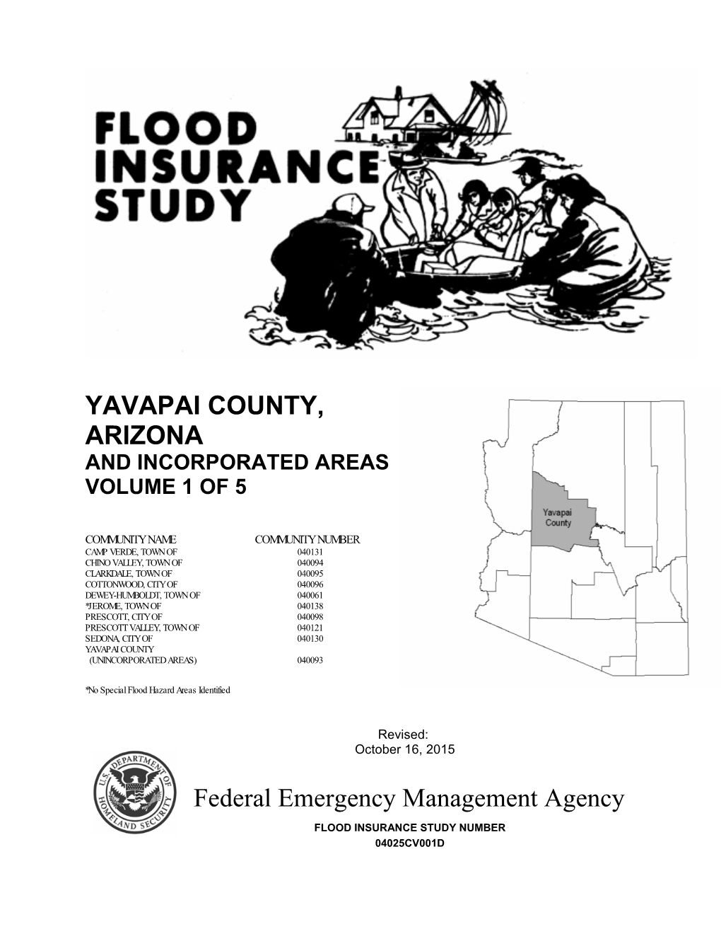 Yavapai County, Arizona and Incorporated Areas Volume 1 of 5