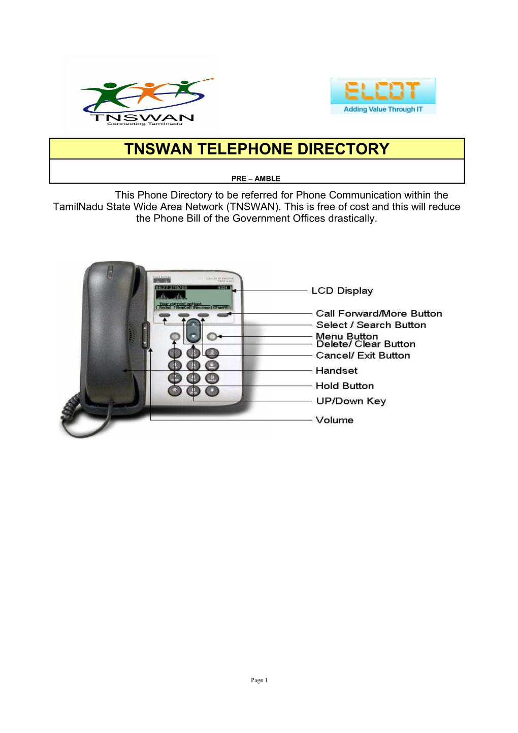 Tnswan Telephone Directory