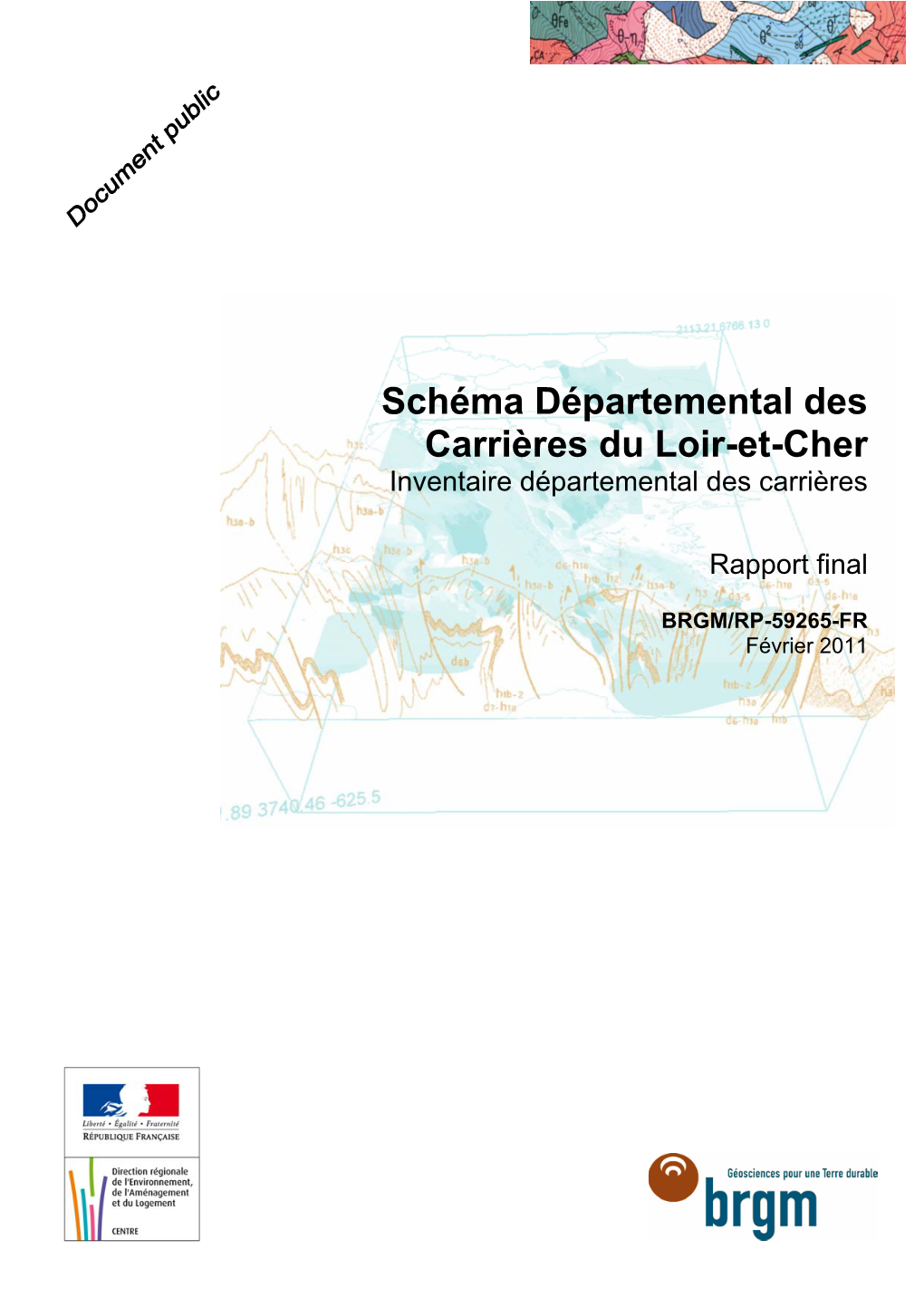 Schéma Départemental Des Carrières Du Loir-Et-Cher Inventaire Départemental Des Carrières