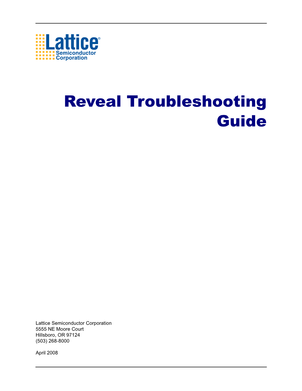 Reveal Troubleshooting Guide