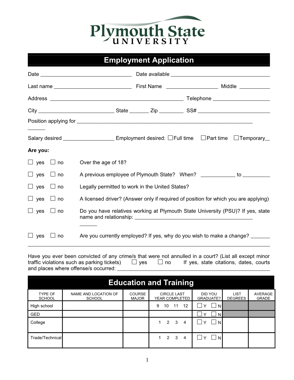 Employment Application s13