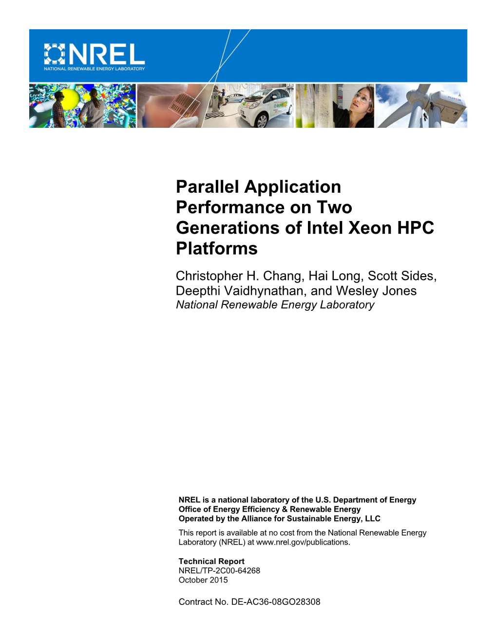 Parallel Application Performance on Two Generations of Intel Xeon HPC Platforms Christopher H
