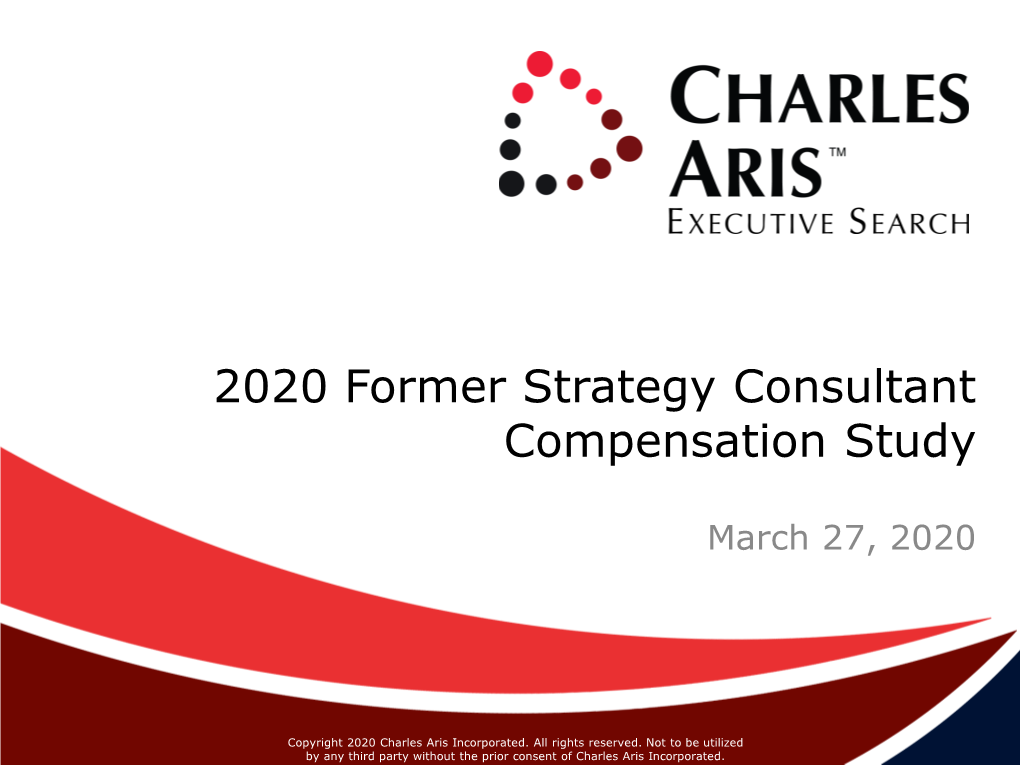 2020 Former Strategy Consultant Compensation Study