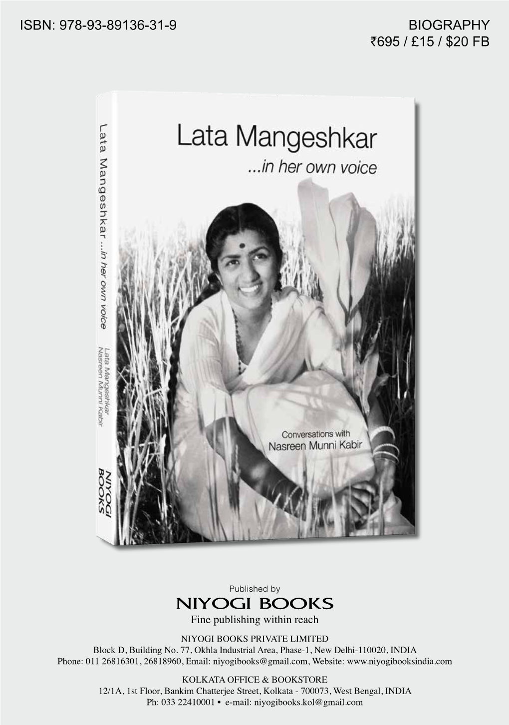 Biography `695 / £15 / $20 Fb Isbn: 978-93-89136-31-9