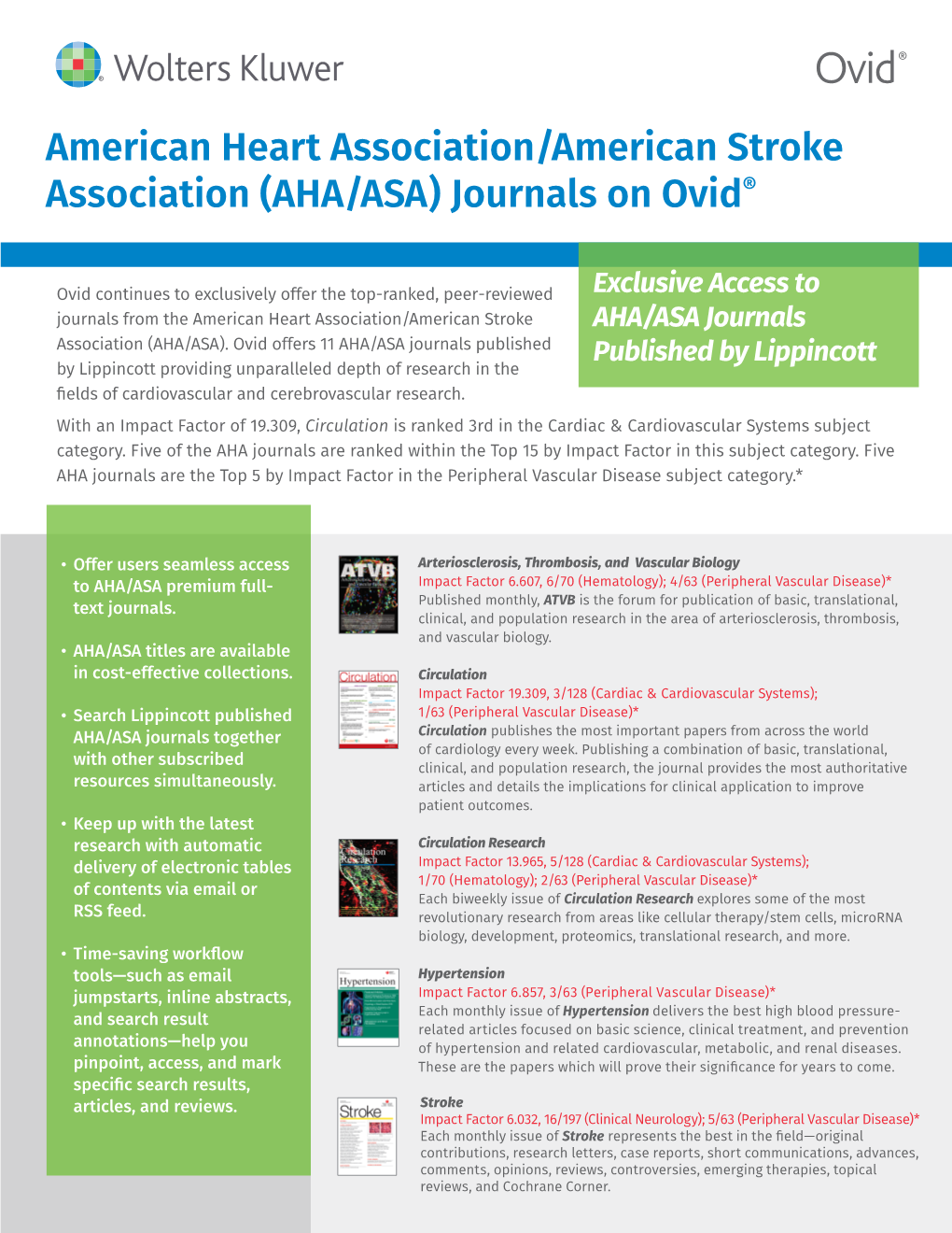 AHA/ASA) Journals on Ovid®