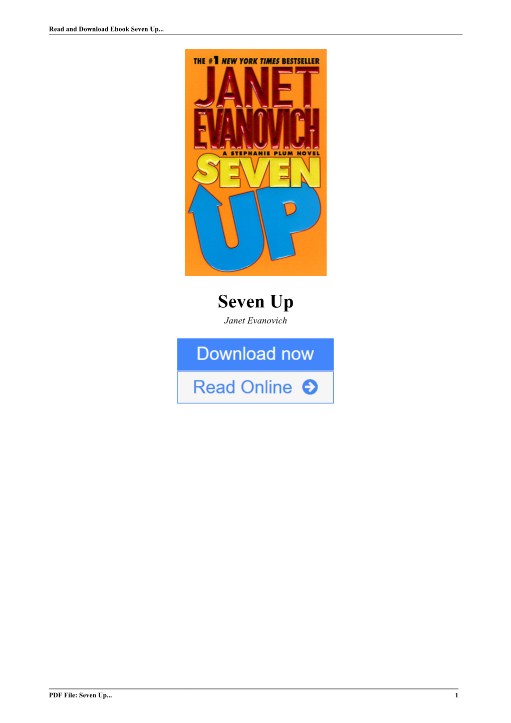 Seven up by Janet Evanovich