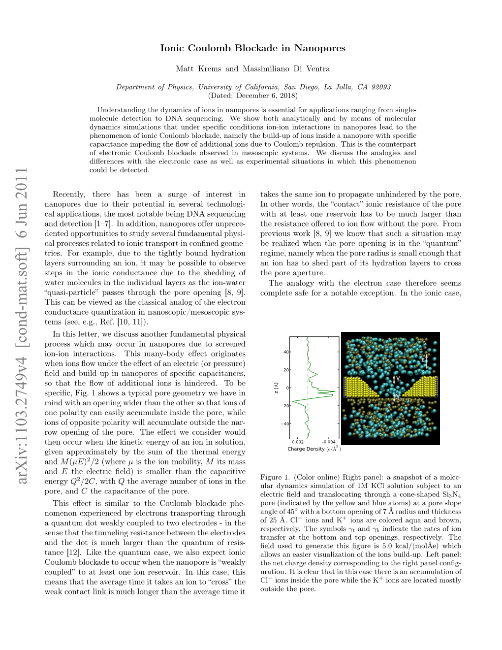 Ionic Coulomb Blockade in Nanopores