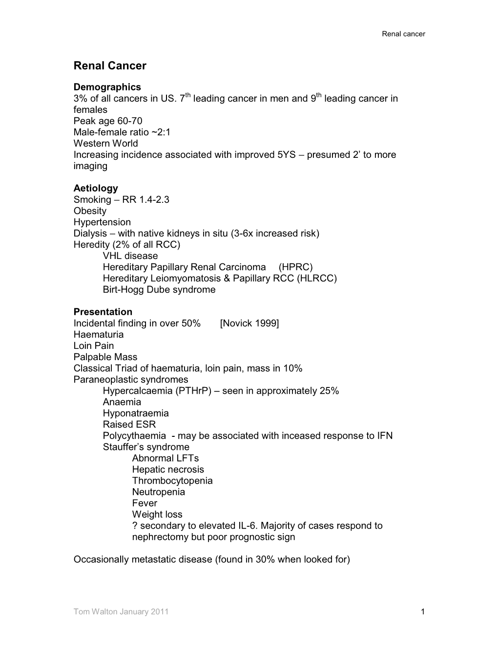 Kidney Cancer