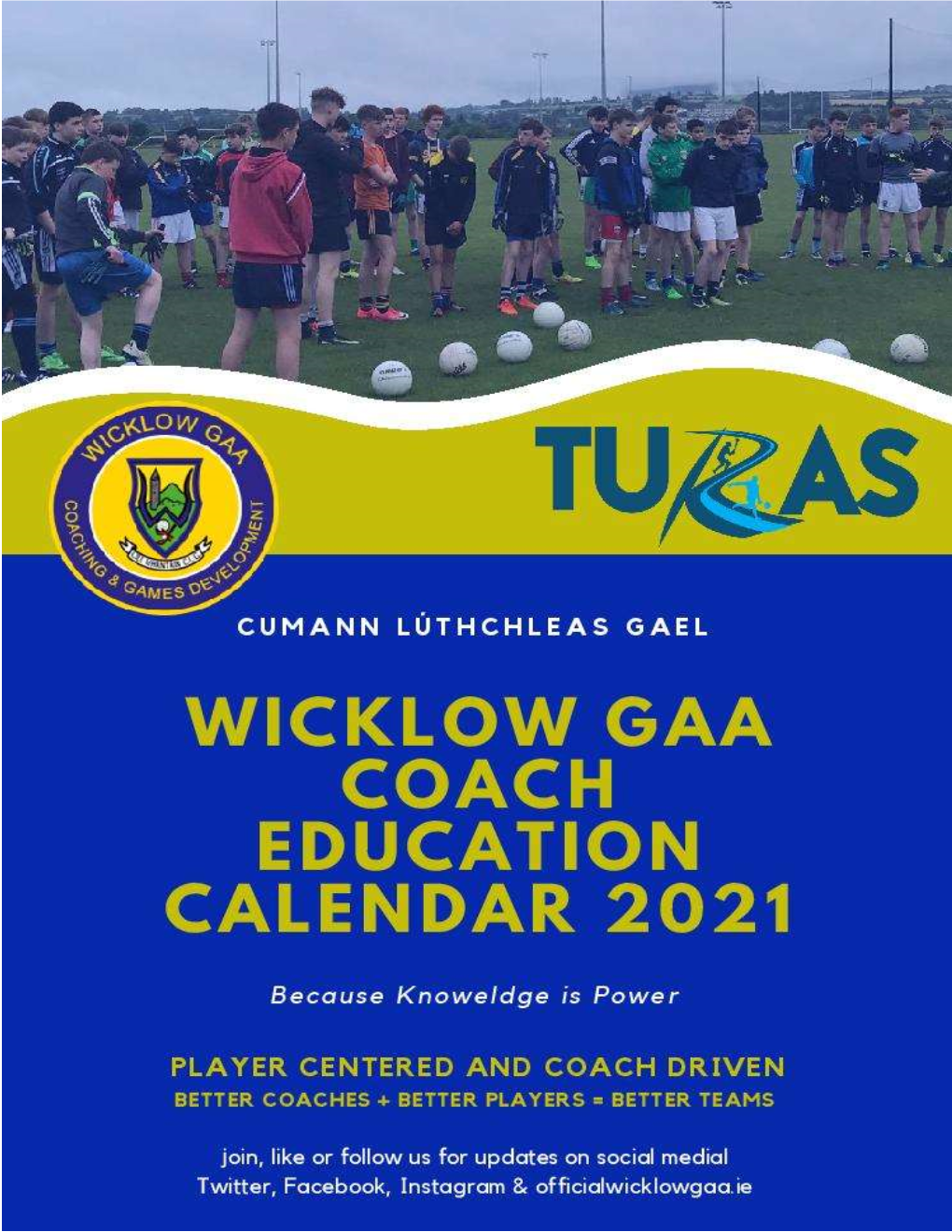 2021 Wicklow GAA Coach Education Calendar