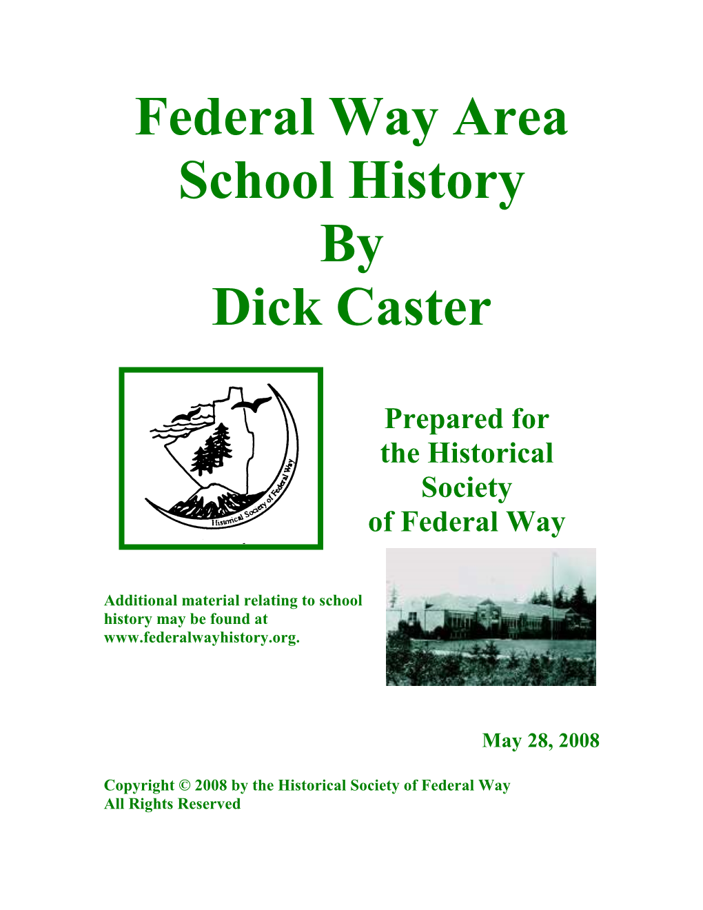 Download Full Federal Way Area School History