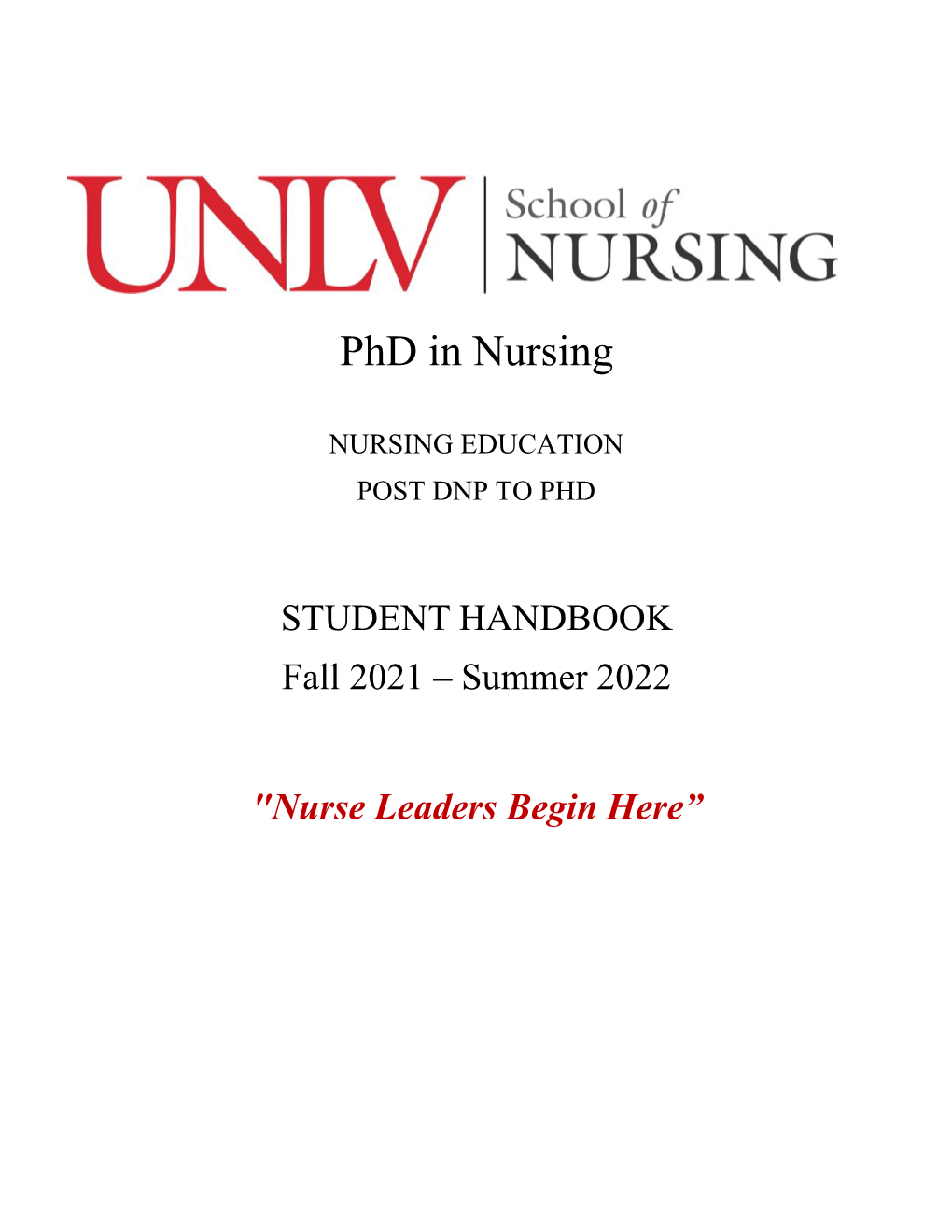 Phd in Nursing