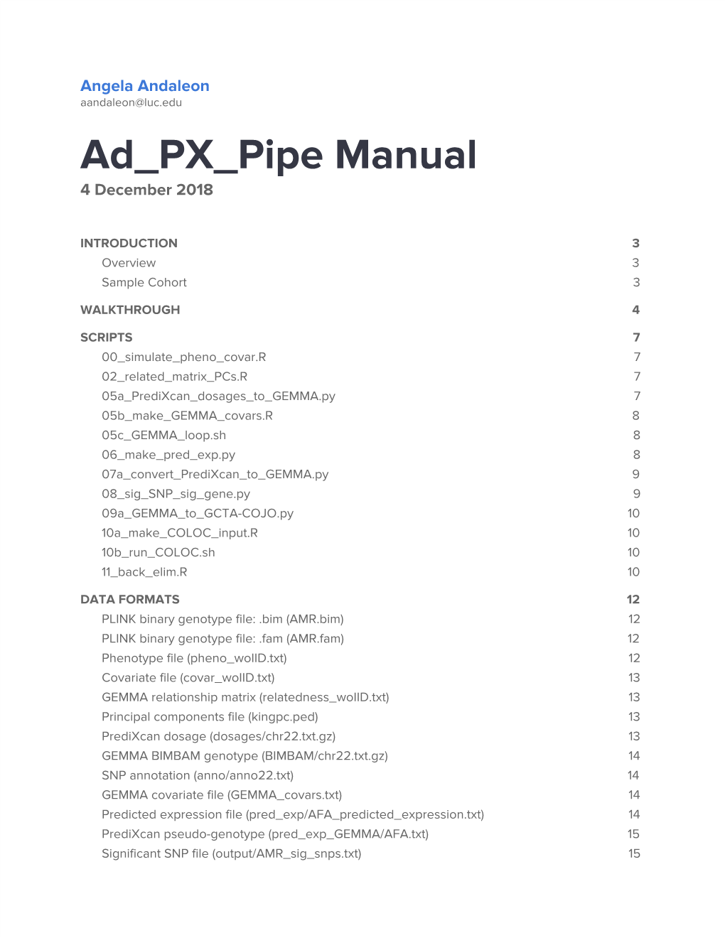 Ad PX Pipe Manual 4 December 2018