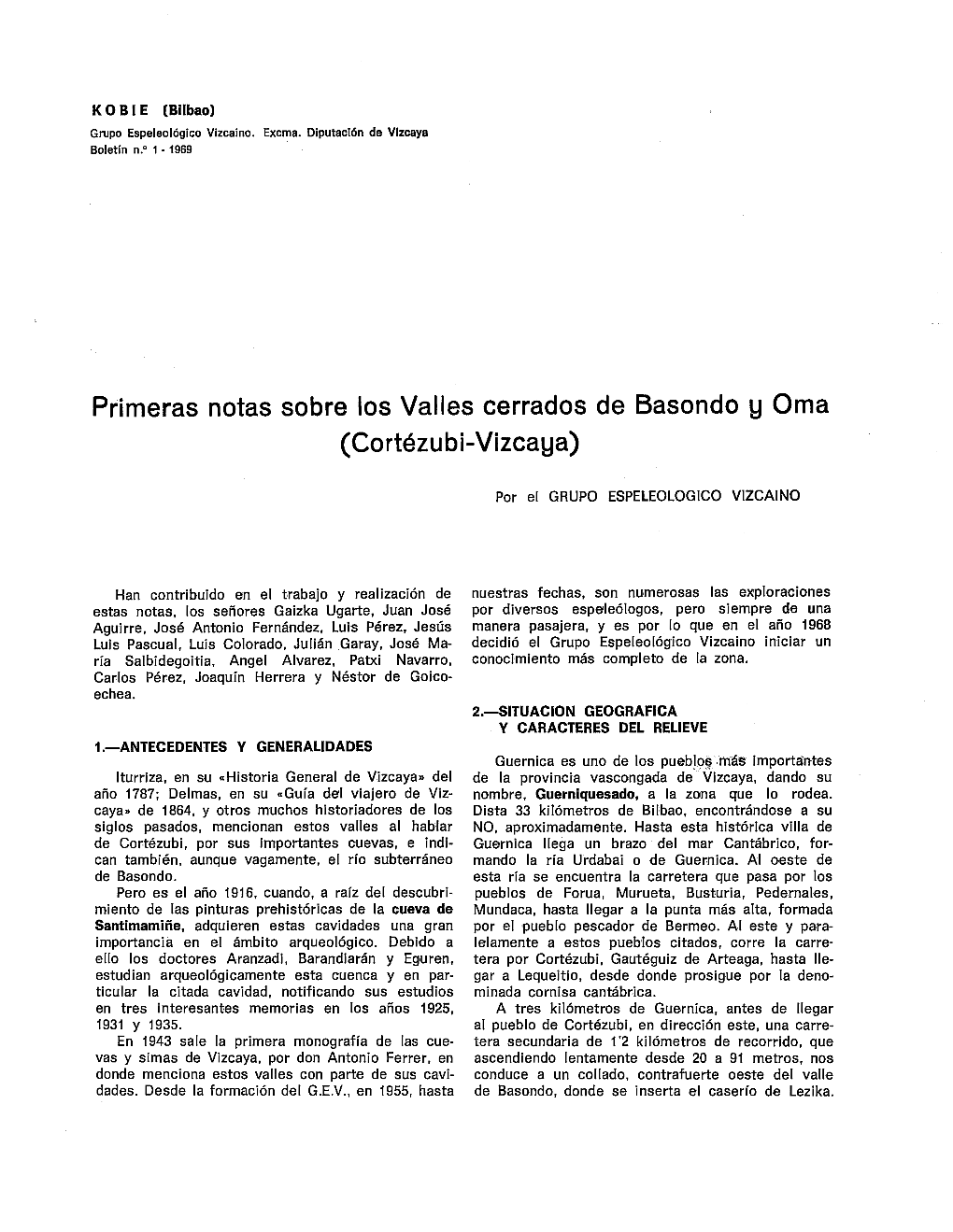 Primeras Notas Sobre Los Valles Cerrados De Basando Y Orna (Cortézu Bi-Vizcaya)