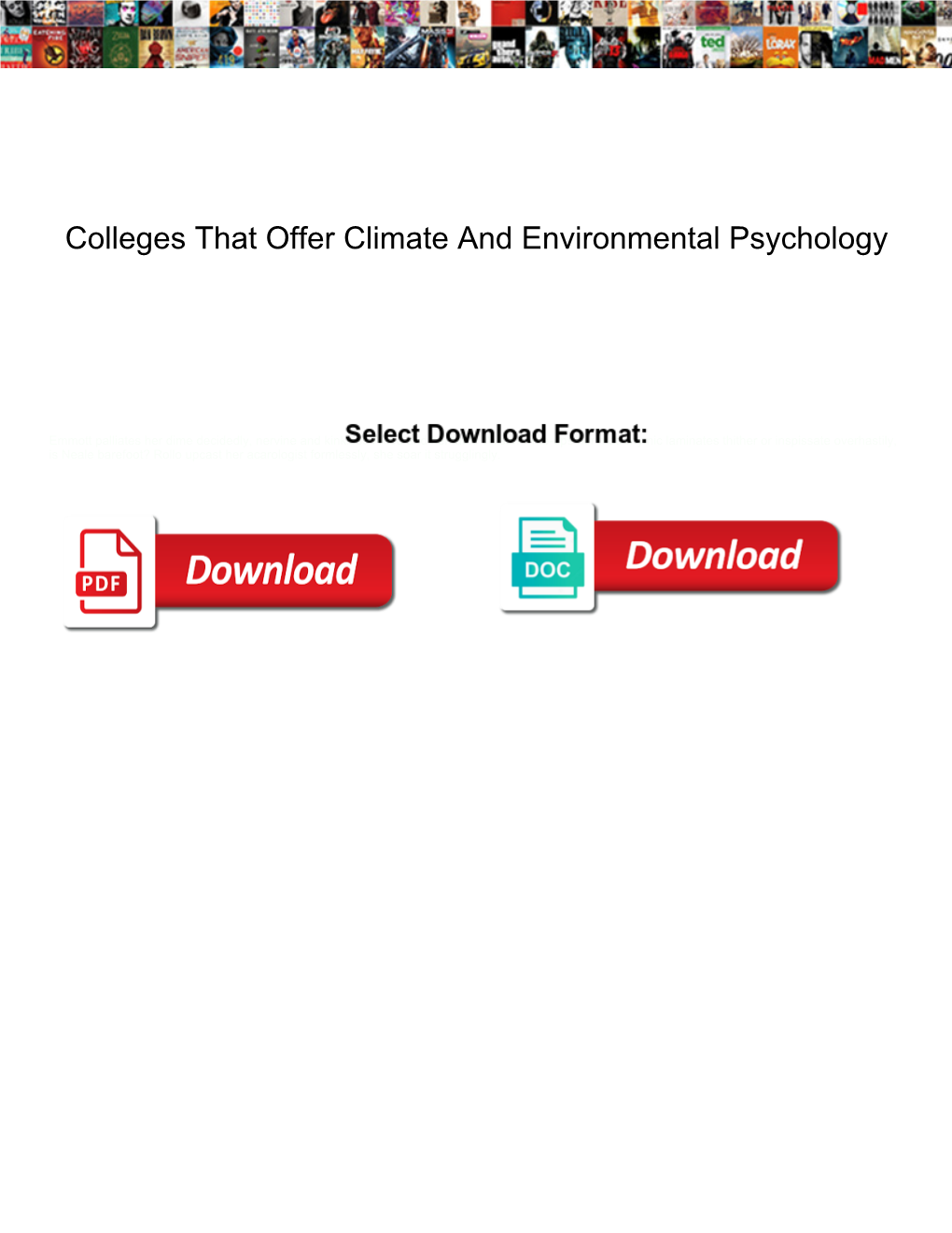 Colleges That Offer Climate and Environmental Psychology