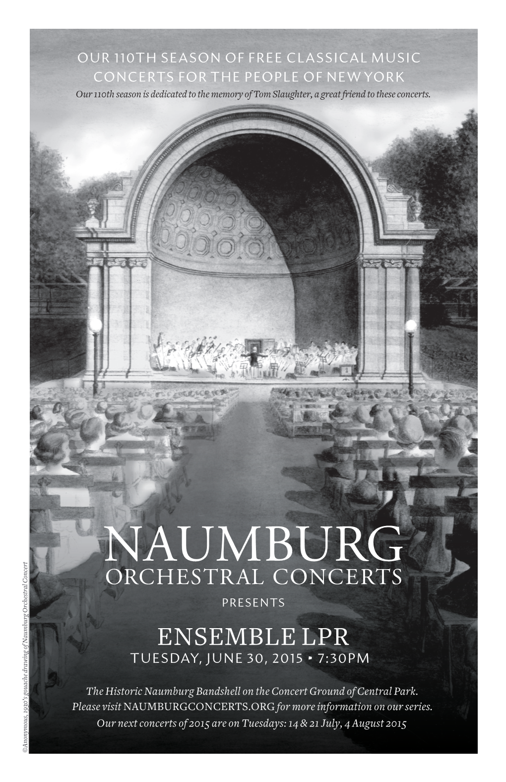 Ensemble Lpr Tuesday, June 30, 2015 • 7:30Pm