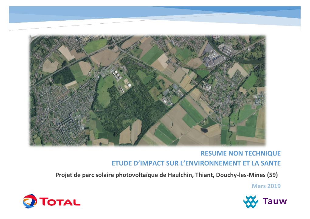 Résumé Non Technique ETUDE D'impact SUR L