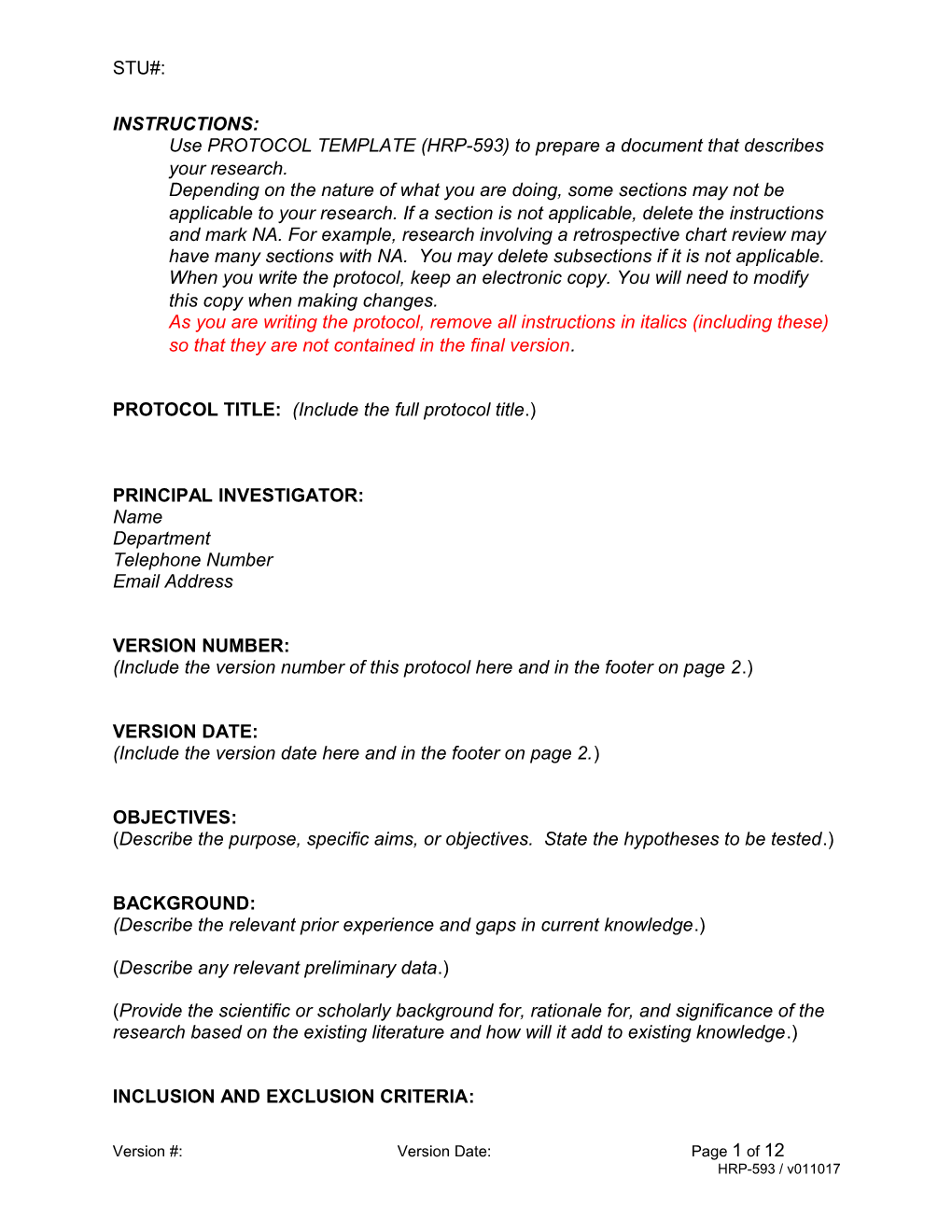 Rp-503 - Template Protocol