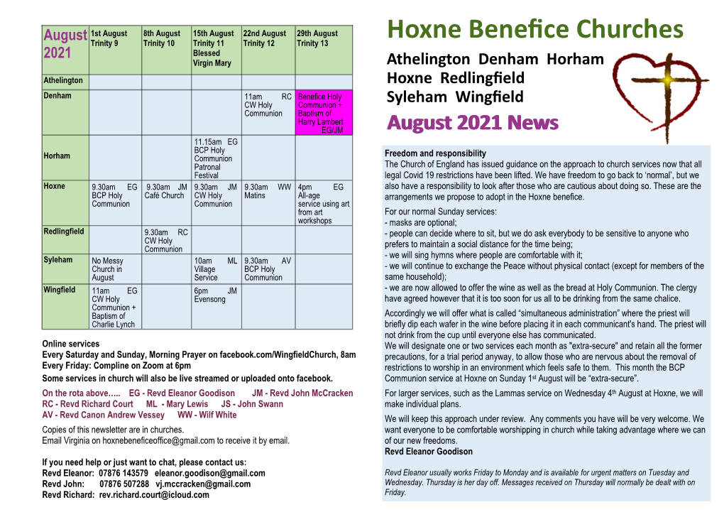 Hoxne Benefice Churches