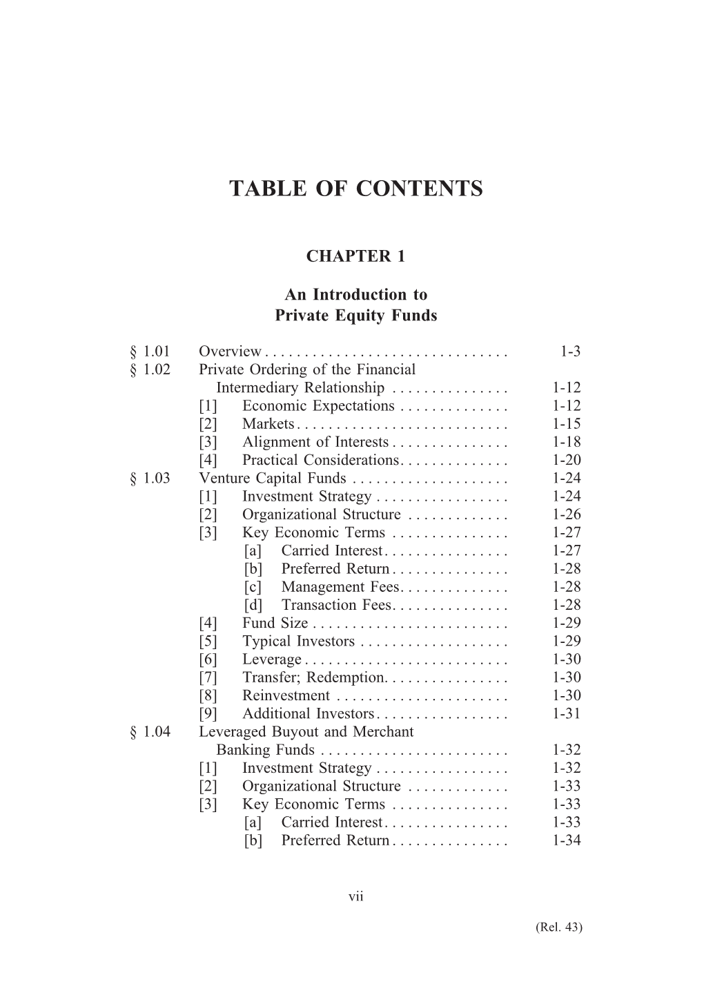 Table of Contents