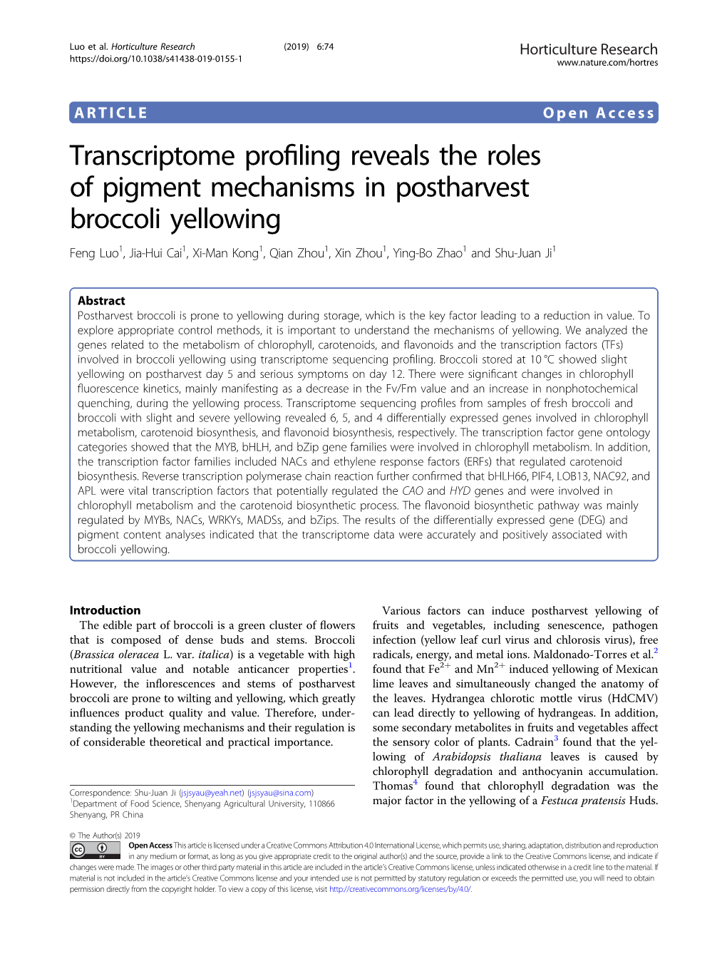 Transcriptome Profiling Reveals the Roles of Pigment Mechanisms In