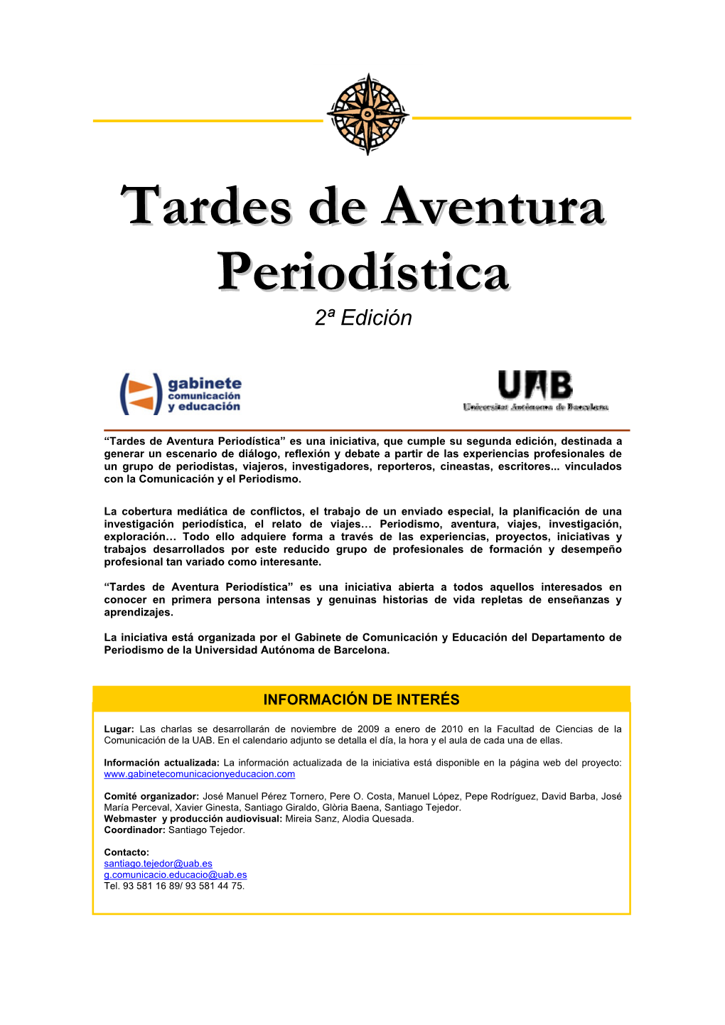 Tardes De Aventura Periodística