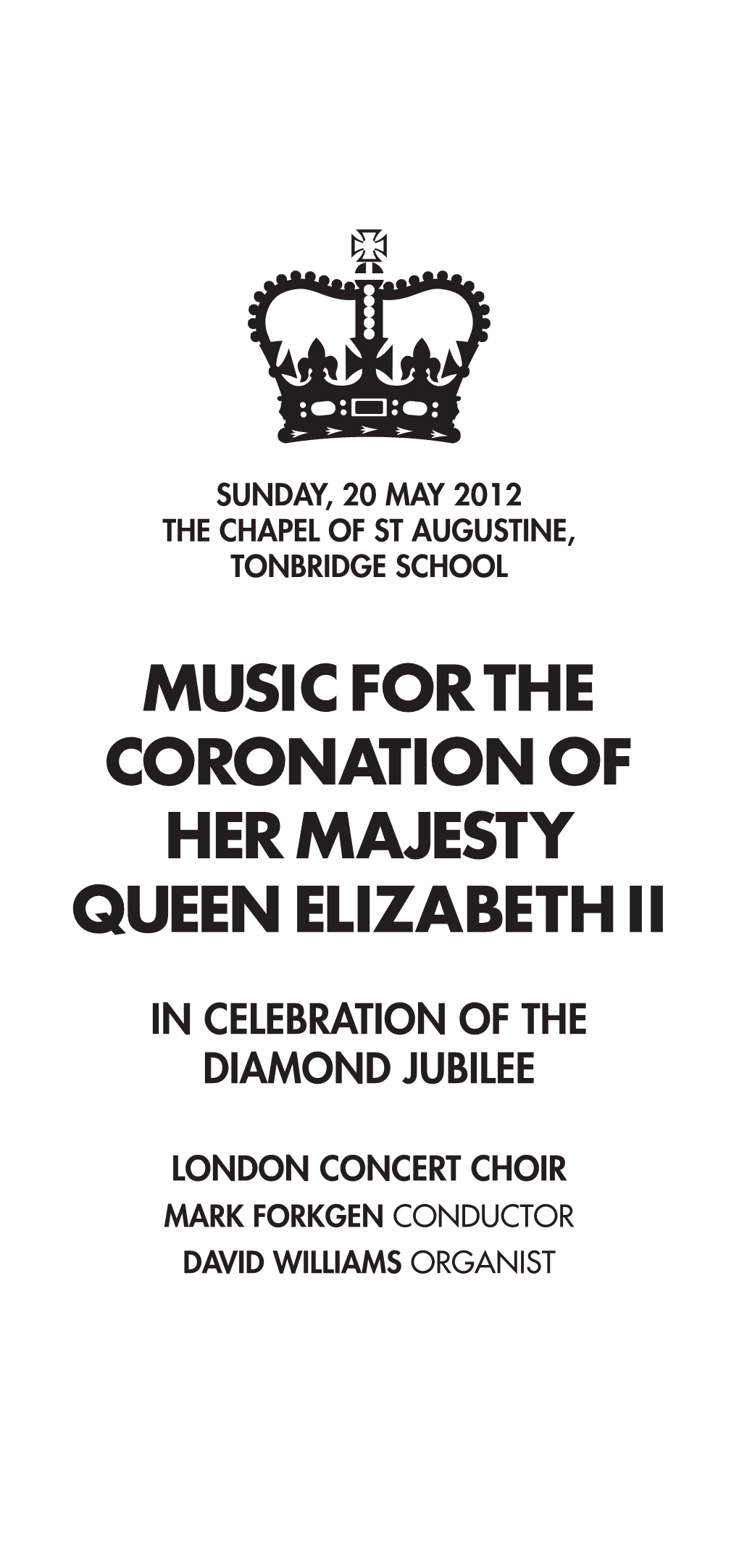 Music for the Coronation of Her Majesty Queen Elizabeth Ii