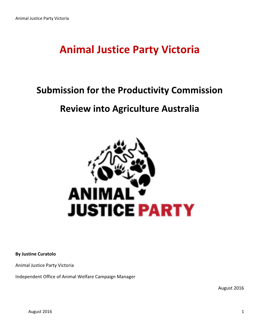 Animal Justice Party Victoria