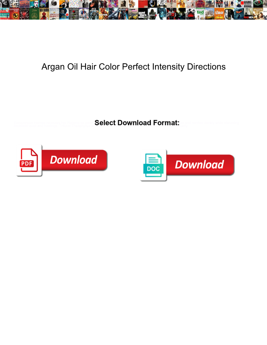 Argan Oil Hair Color Perfect Intensity Directions