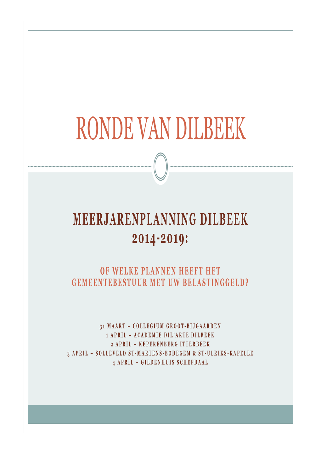 Ronde Van Dilbeek