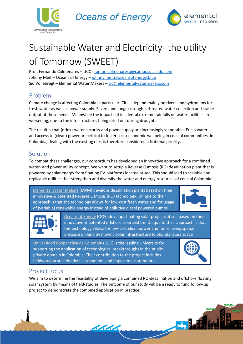 Sustainable Water and Electricity - the Utility of Tomorrow (SWEET) Prof