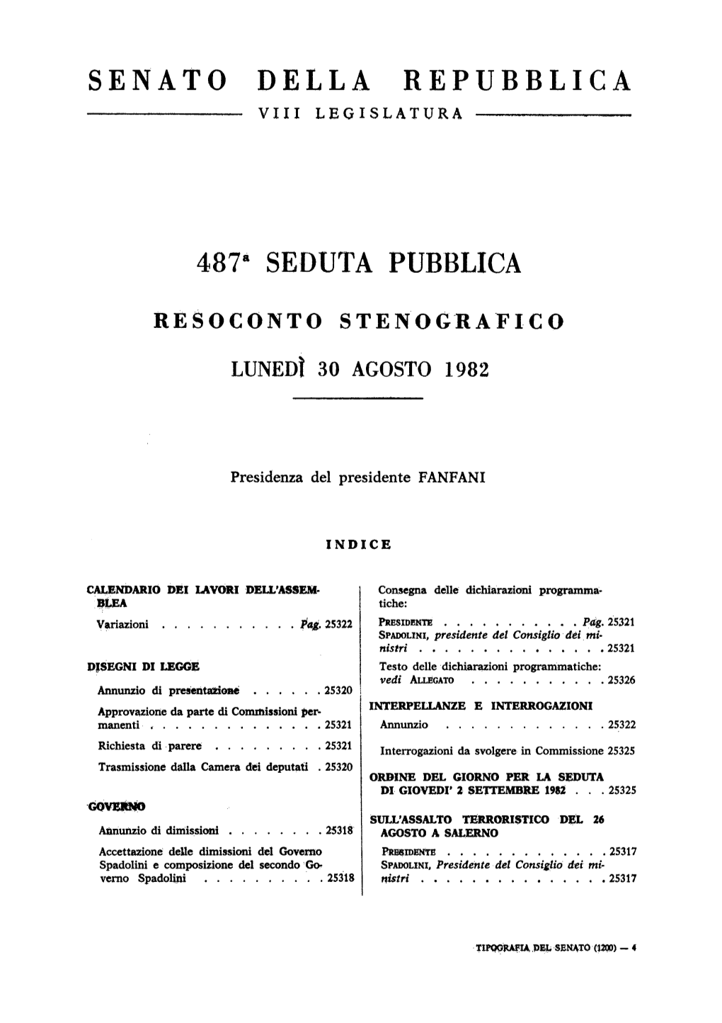 Della Repubblica Viii Legislatura