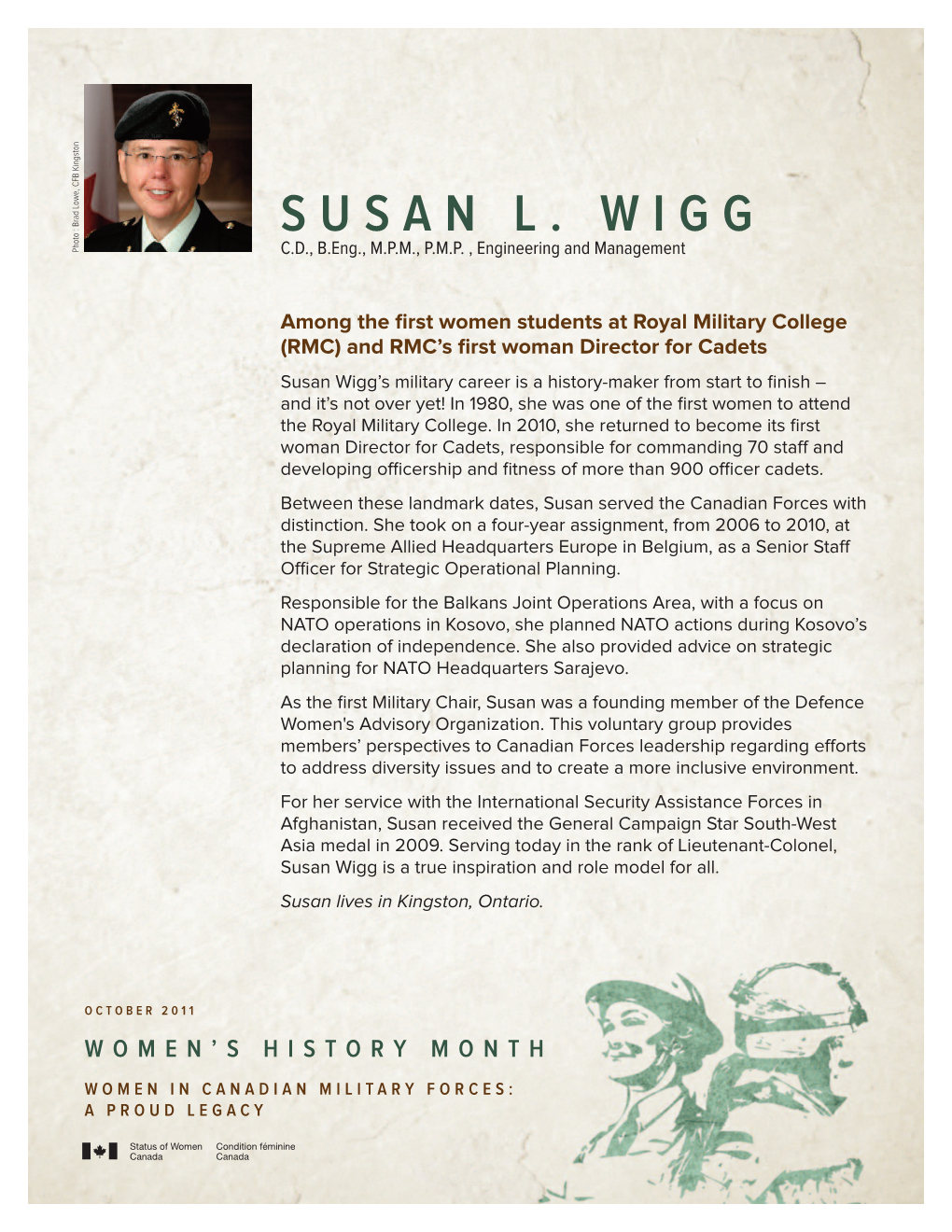 SUSAN L. WIGG O H P C.D., B.Eng., M.P.M., P.M.P