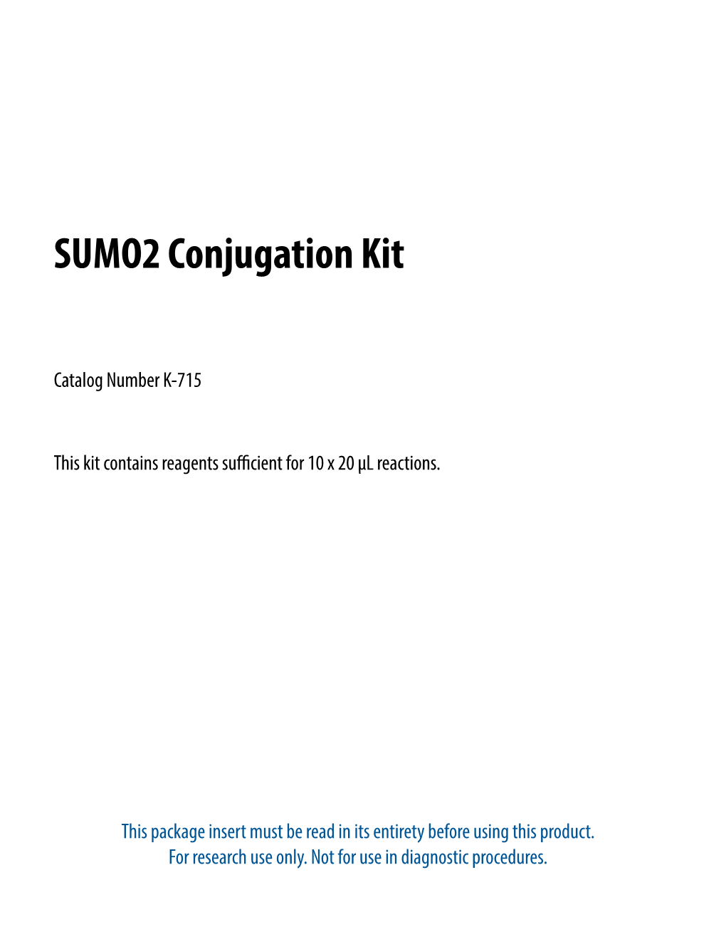 SUMO2 Conjugation Kit
