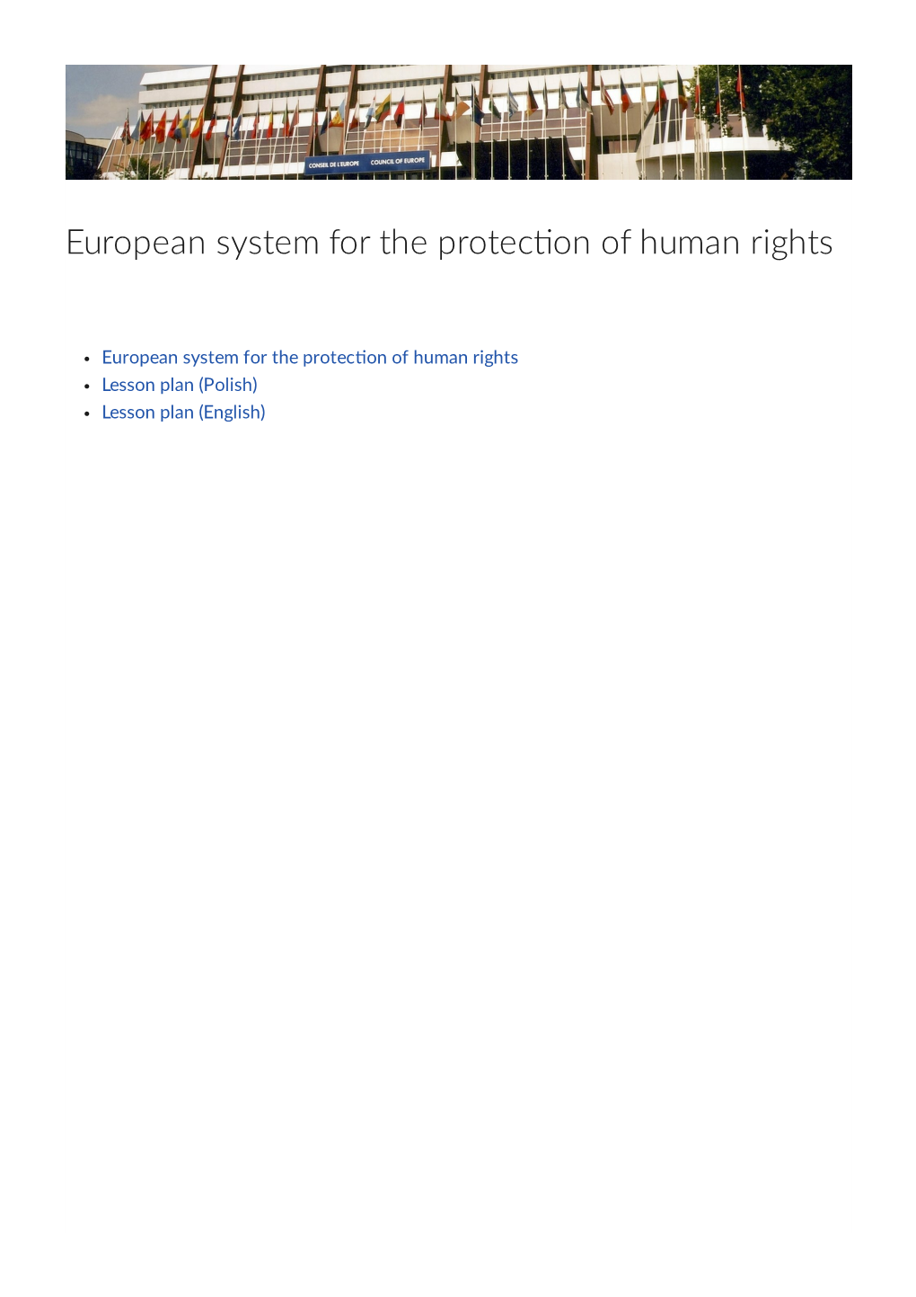 European System for the Protec on of Human Rights