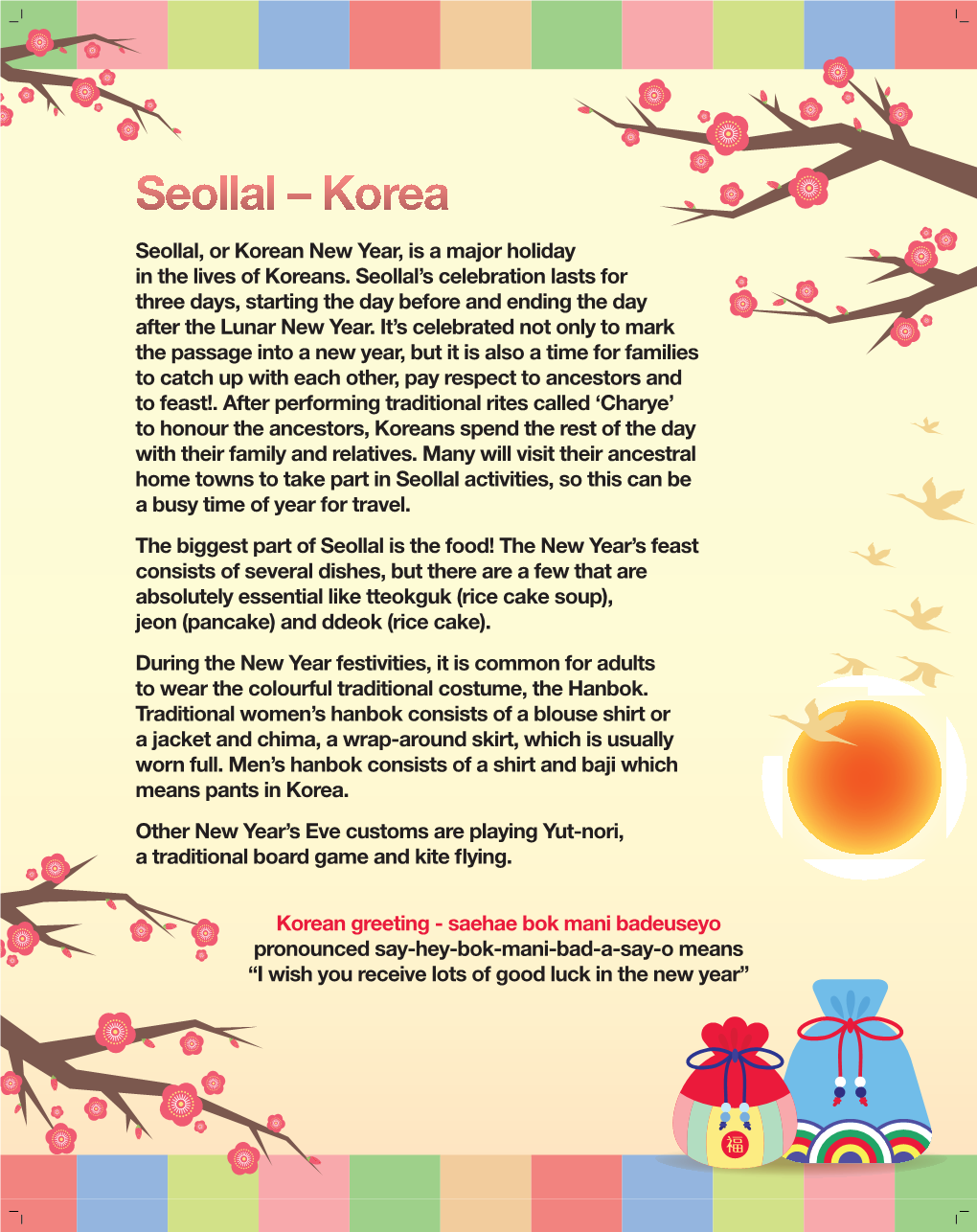 Seollal, Or Korean New Year, Is a Major Holiday in the Lives of Koreans