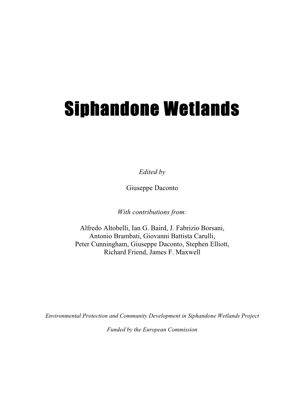 Siphandone Wetlands