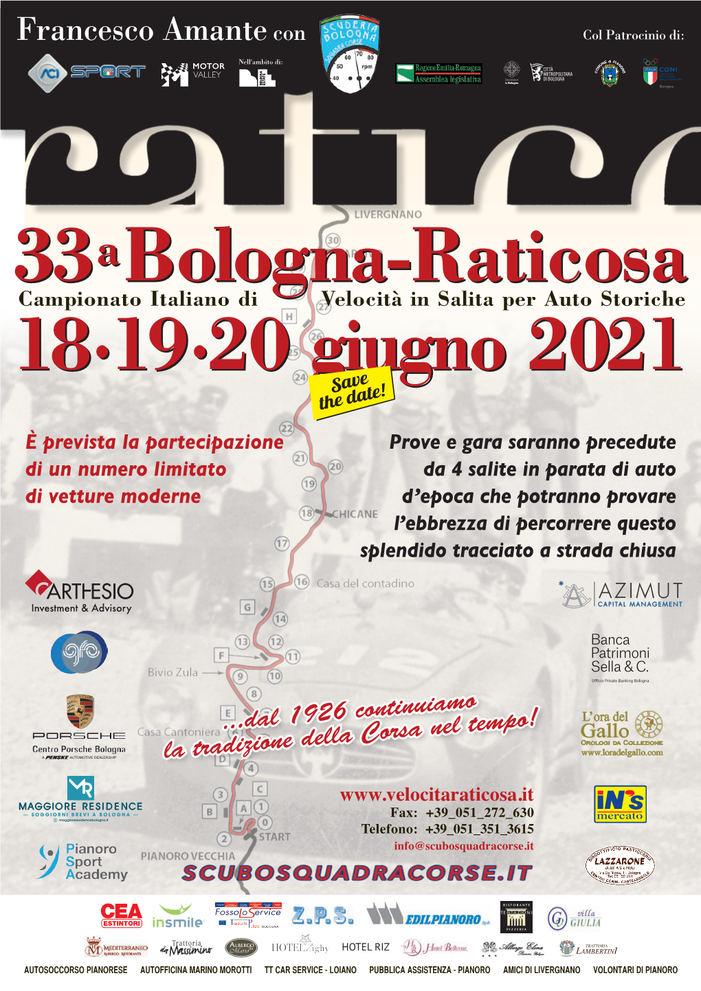 33^ Bologna Raticosa Programma