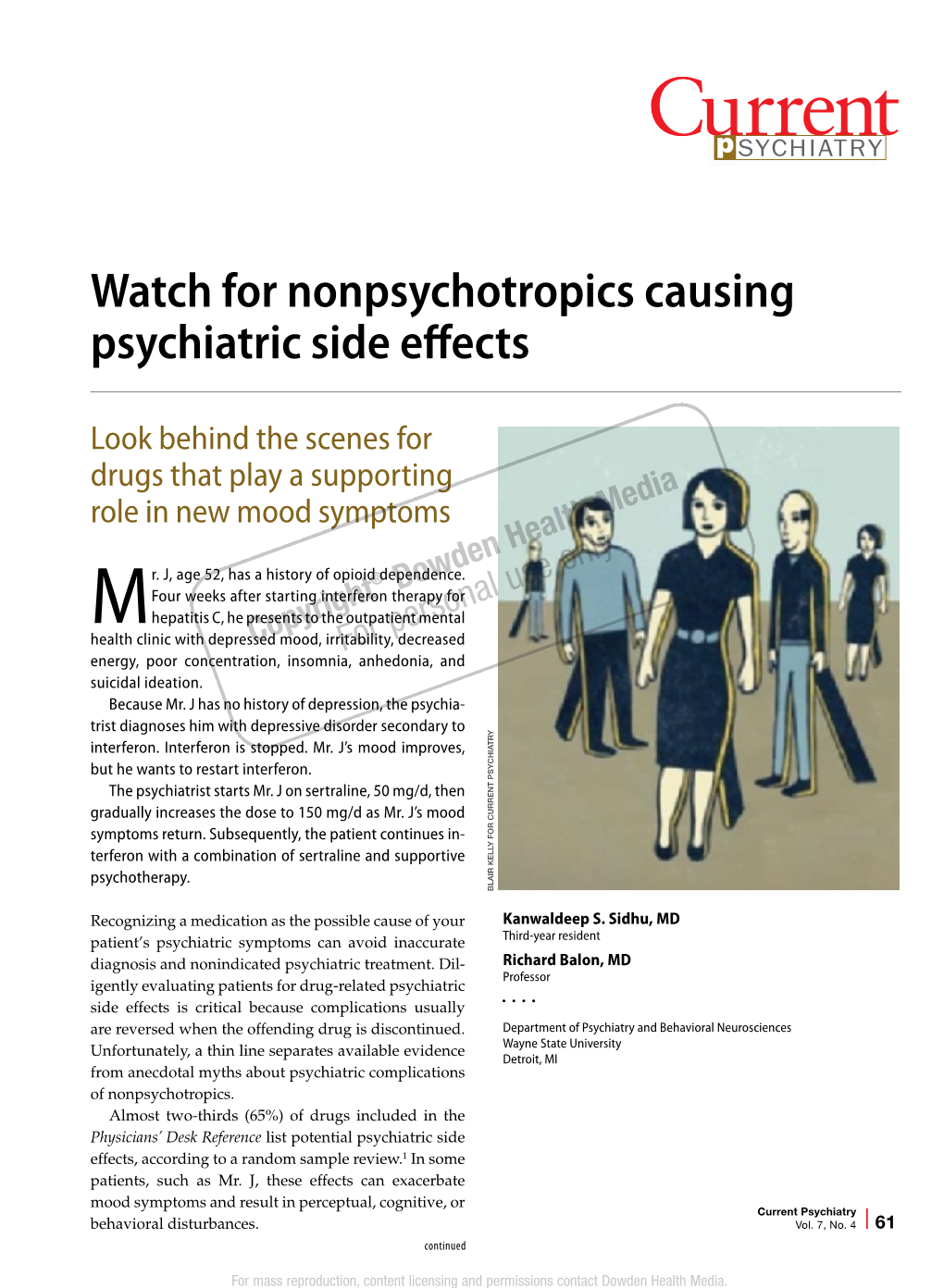 Watch for Nonpsychotropics Causing Psychiatric Side Effects