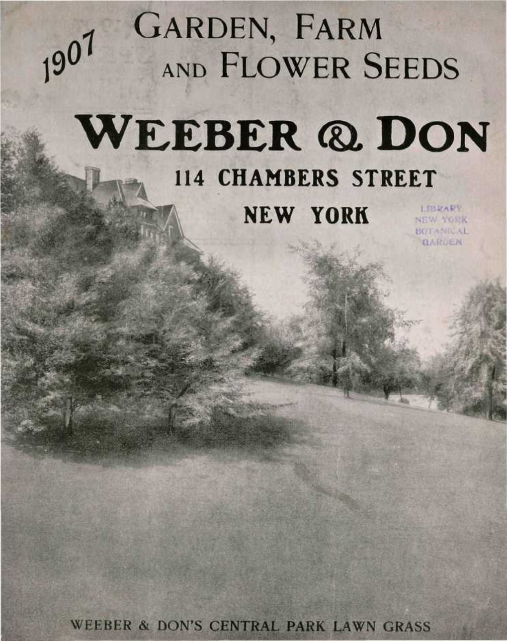 Weeber ®. Don 114 Chambers Street New York ': Librarv
